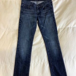7FAM straight leg jeans, size 27